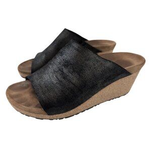 Papillio Birkenstock Namica Slide Wedge Sandal Womens EU 40 US 9‎ Black Leather